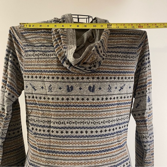 Volcom Hoodie Gray Striped Long Sleeve Sweater Size Medium - Picture 5 of 5